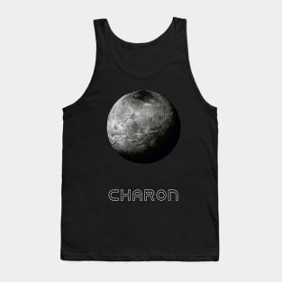 Pluto’s moon Charon (grayscale) Tank Top